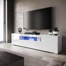 200cm High Gloss White TV