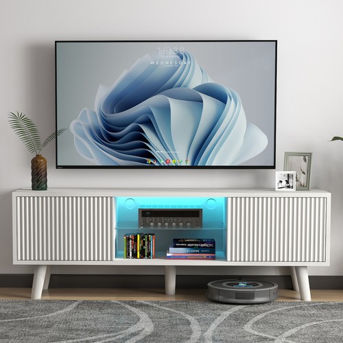 130cm white modern stand - 130cm,
